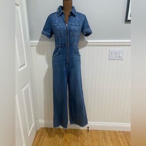 Reformation denim crop jumpsuit. Size 4